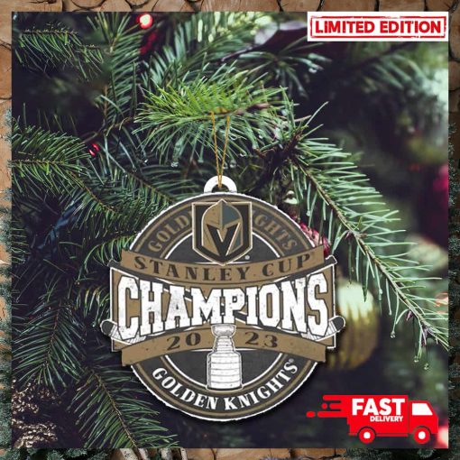 Vegas Golden Knights Stanley Cup Champions 2023 Christmas Tree Decorations Xmas Holiday Ornament