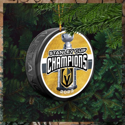 Vegas Golden Knights Stanley Cup Champions Puck 2023 Champions Holiday Gifts Christmas Decorations Ornament