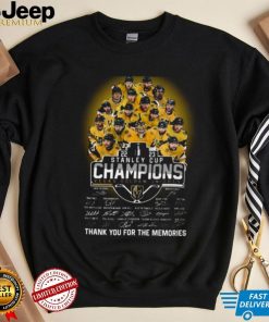 Vegas Golden Knights Team 2023 Stanley Cup Champions Thank You For The Memories Signatures Shirt