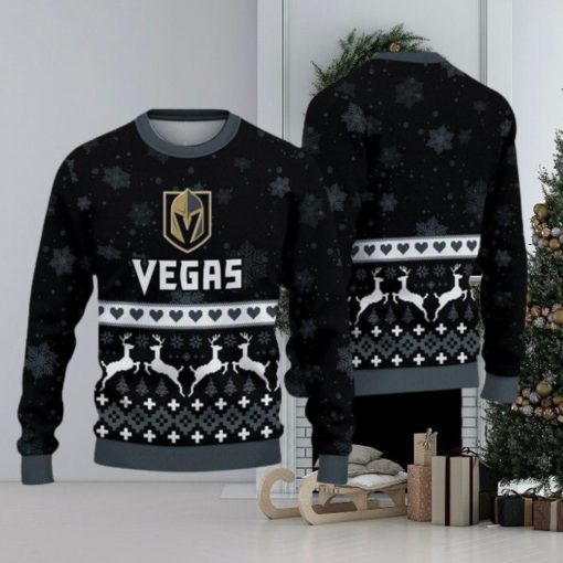 Vegas Golden Knights Ugly Christmas Snow Xmas Sweater Frozen Gift Mens Women