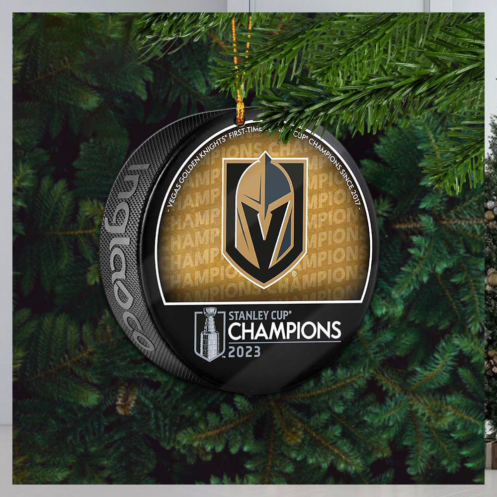 https://img.eyestees.com/teejeep/2023/Vegas-Golden-Knights-Unsigned-Inglasco-2023-Stanley-Cup-Champions-Logo-Hockey-Puck-Ceramic-Christmas-Tree-Decorations-Ornament1.jpg