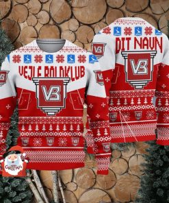 Vejle Boldklub 3D Ugly Christmas Sweater Christmas Holiday Gift Custom Name For Men And Women