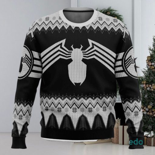 Venom Marvel Venom Symbol 3D Ugly Christmas Sweater Unisex Christmas Sweater For Men And Women