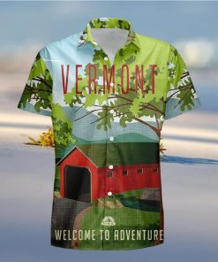 Vermont Retro Style Travel Summer 3D Hawaiian Shirt Gift For Men And Women Fans