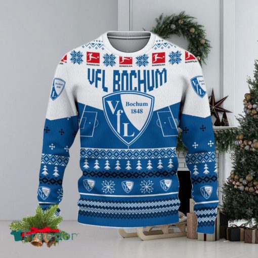 VfL Bochum Snowflakes Tree Custom Name Ugly Christmas Sweater New For Fans Gift Holidays Christmas