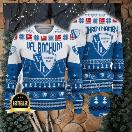 VfL Bochum Ugly Christmas Sweater Logo Custom Name Gift Fans