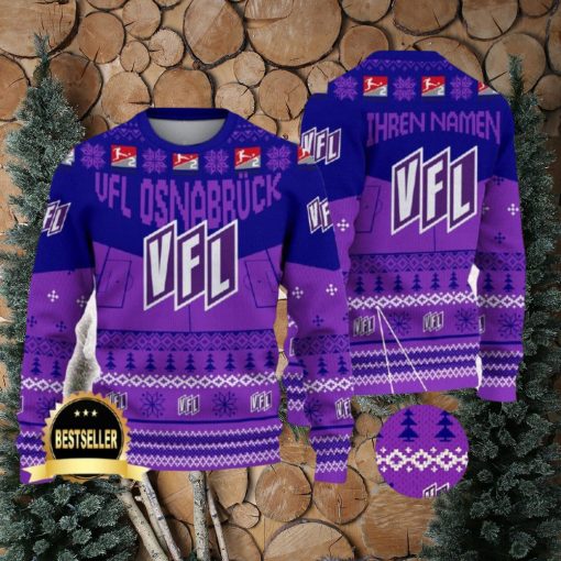 VfL Osnabrack Ugly Christmas Sweater Logo Custom Name Gift Fans