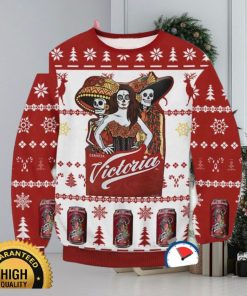 Victoria Cerveza All Printed Ugly Christmas Sweater