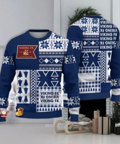 Viking Fotballklubb Gift Eliteserien Ugly 3D Christmas Sweater Unisex For Fans Gift Snow Flower