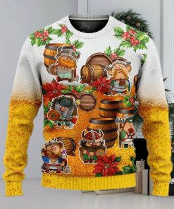 Viking Loves Beer Funny Ugly Christmas Sweater