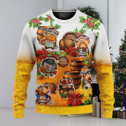 Viking Loves Beer Funny Ugly Christmas Sweater