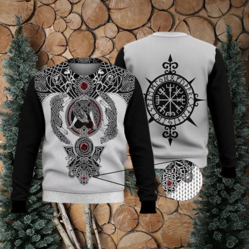 Viking Odin Tattoo 3D Printed Shirt 3D Ugly Sweater Christmas Gift Sweater