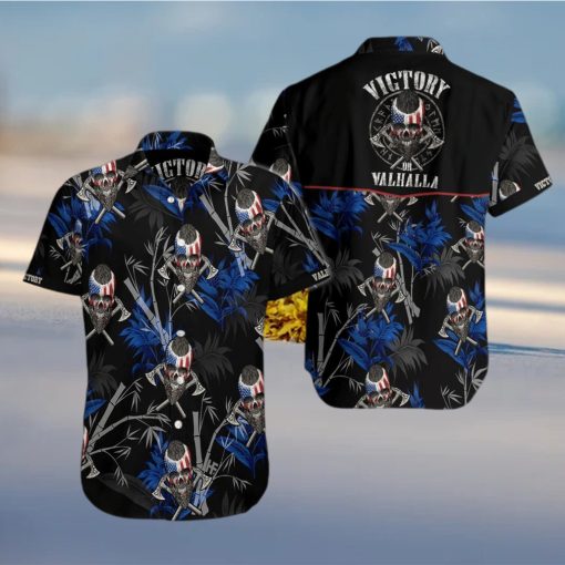 Viking Skull Victory Or Valhalla Hawaiian Shirts