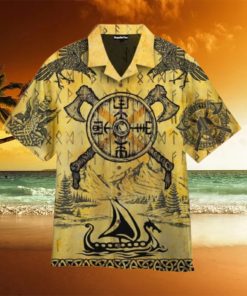 Viking Tattoo Thors Hammer Hawaiian Shirt Best Gift For Men And Women