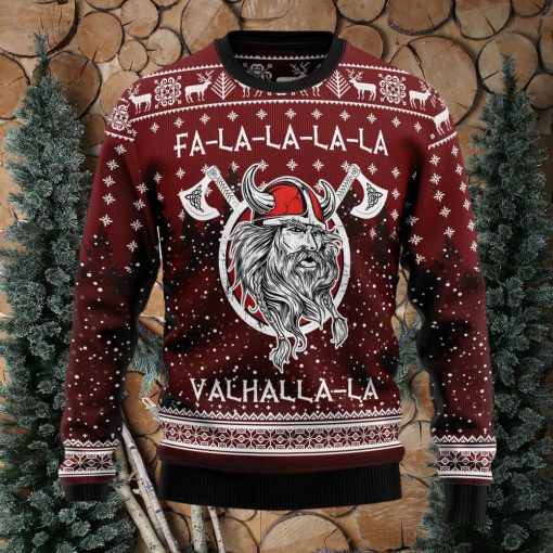 Vikings Fa La La La Ugly Christmas Sweater Thankgiving Gift Men Women