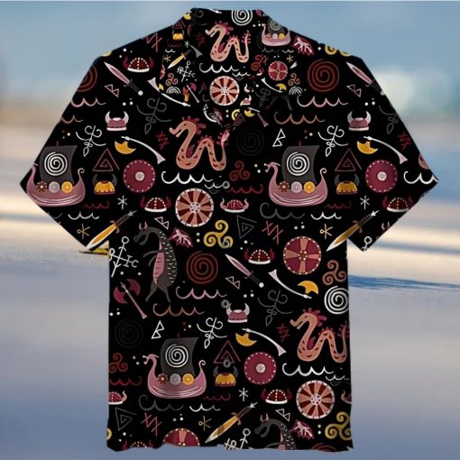 Vikings pattern 3D All Over Printed Hawaiian Shirt