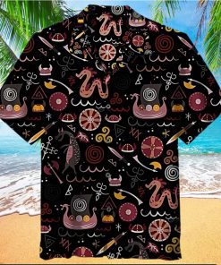 Vikings pattern 3D All Over Printed Hawaiian Shirt