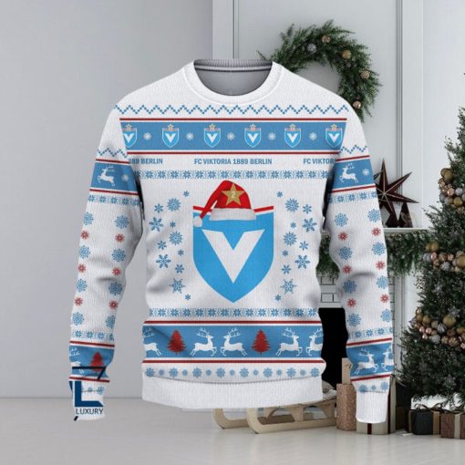 Viktoria Berlin Paradise Bundesliga Logo Team Design Ugly Christmas Sweater For Fans Gift