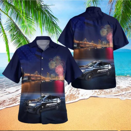 Village Of Lake Delton Wisconsin Police Department Ford Police Interceptor Utility 4Th Of July Hawaiian Shirt