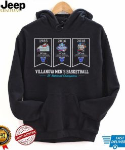 Villanova Wildcats Men’s Basketball 3X National Champions 1985 2016 2018 shirt