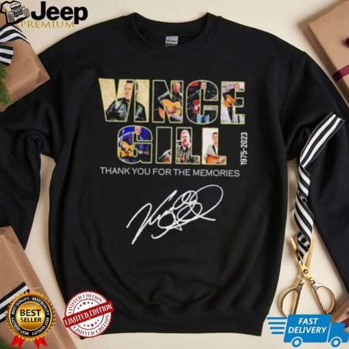 Vince gill 1975 2023 thank you for the memories signature shirt