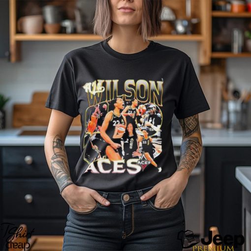 Vintage A’ja Wilson 2023 WNBA Champions Las Vegas Aces Back 2 Back Shirt