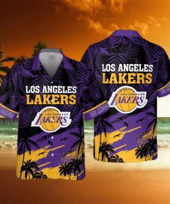 Vintage Aloha NBA Los Angeles Lakers Hawaiian Shirt Gift For Beach Trip