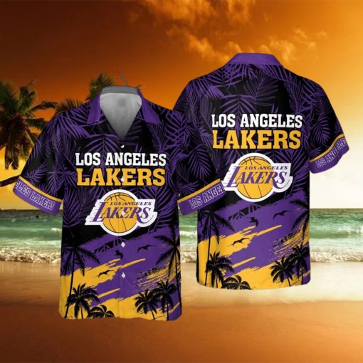 Vintage Aloha NBA Los Angeles Lakers Hawaiian Shirt Gift For Beach Trip