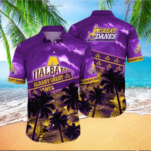 Vintage Aloha NCAA Albany Great Danes Hawaiian Shirt Summer Holiday Gift