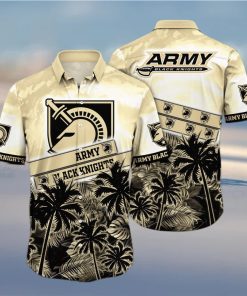 Vintage Aloha NCAA Army Black Knights Hawaiian Shirt Palm Trees Pattern