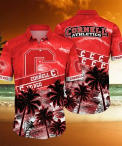 Vintage Aloha NCAA Cornell Big Red Hawaiian Shirt Palm Trees Pattern