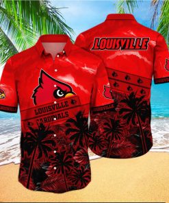 Vintage Aloha NCAA Louisville Cardinals Hawaiian Shirt Summer Beach Gift