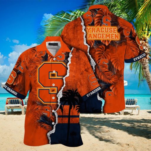 Vintage Aloha NCAA Syracuse Orange Hawaiian Shirt Summer Name Beach Gift For Friend