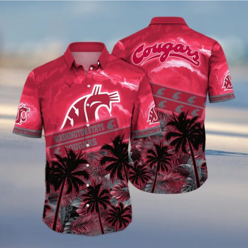 Vintage Aloha NCAA Washington State Cougars Hawaiian Shirt Practical Beach Gift