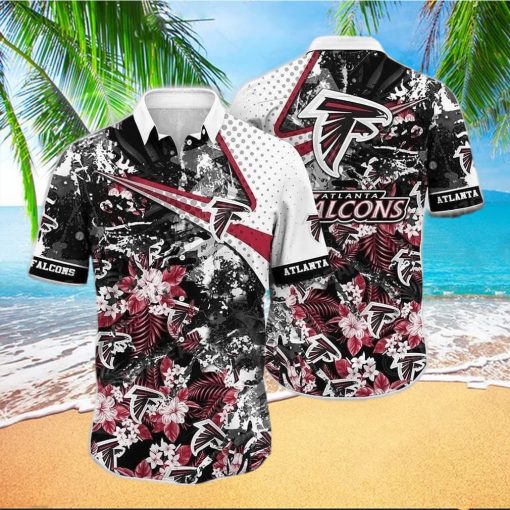 Vintage Aloha NFL AtNFL Atlanta Falcons Hawaiian Shirt Tropical Flower Beach Gift For Him hawaiian shirt