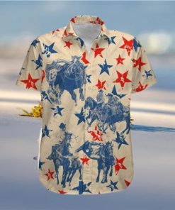 Vintage American Steer Wrestling Unisex Hawaiian Shirts