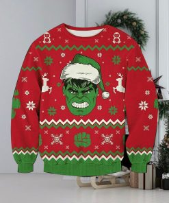 Vintage Angry Hulk Knitted Ugly Knitted Whiskey Christmas 3D Sweater For Men And Women