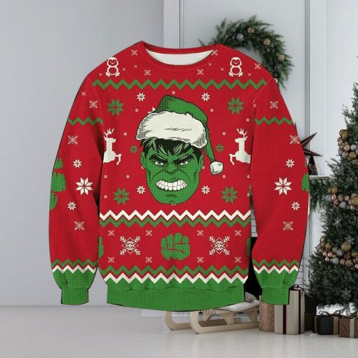 Vintage Angry Hulk Knitted Ugly Knitted Whiskey Christmas 3D Sweater For Men And Women