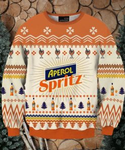 Vintage Aperol Spritz 05 Printed Ugly Christmas Sweater, Gift for Christmas Holiday