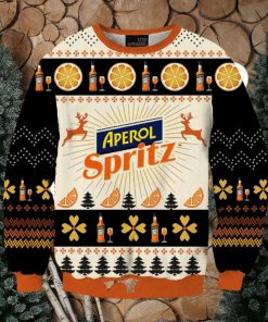 Vintage Aperol Spritz 06 Ugly Christmas Sweater, Gift for Christmas Holiday