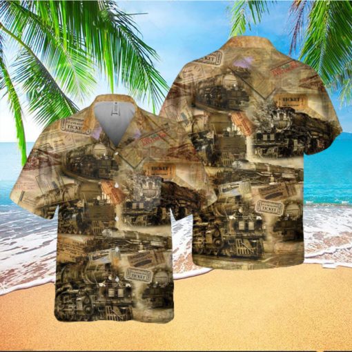 Vintage Big Boy Steam Train Unisex Hawaiian Shirts