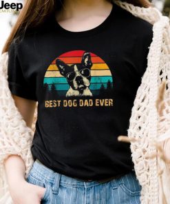 Vintage Boston Terrier Dad Dog Dad Father’s Day Short Sleeve T shirt