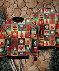 Vintage Christmas Patchwork Ugly Christmas Sweater