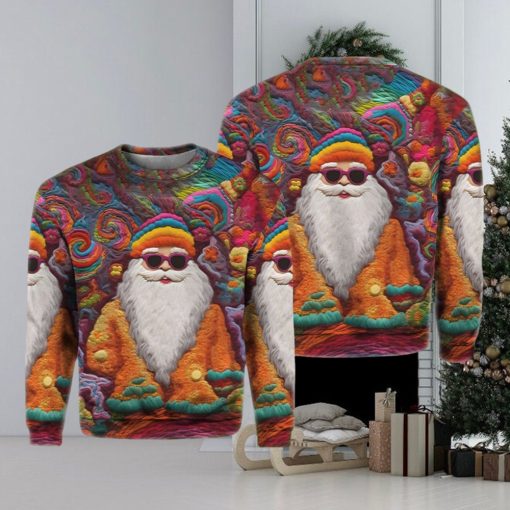 Vintage Colorful Santa Ugly Sweater