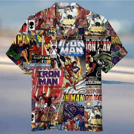 Vintage Comics Iron Man 3D Printed Hawaiian Shirt