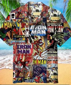 Vintage Comics Iron Man 3D Printed Hawaiian Shirt