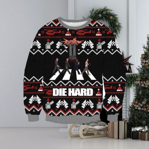 Vintage Die Hard Knitted Ugly Knitted Whiskey Christmas 3D Sweater For Men And Women