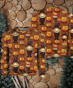 Vintage Fall Pumpkin Halloween Christmas Ugly Sweater 3D Gift Halloween