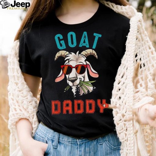 Vintage Goat Funny Daddy Cute Goat Sunglasses Farmer Family Pullover Hoodie