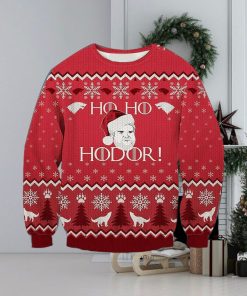 Vintage Ho Ho Hodor Knitted Ugly Knitted Whiskey Christmas 3D Sweater For Men And Women